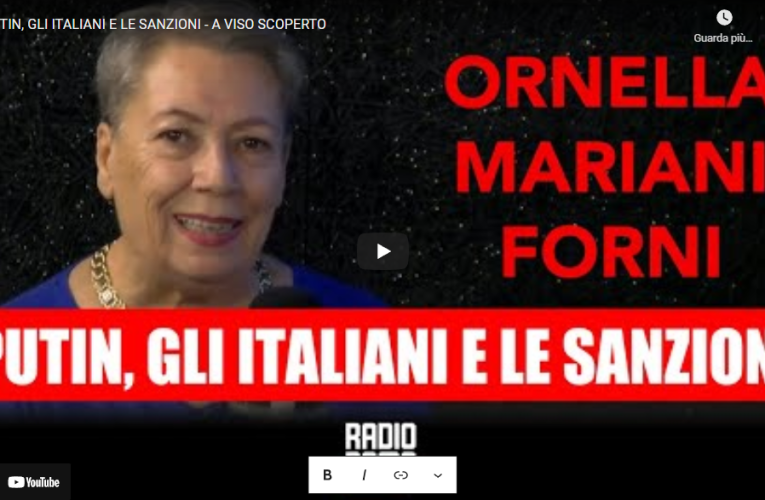 PUTIN, GLI ITALIANI E LE SANZIONI (Ornella Mariani)